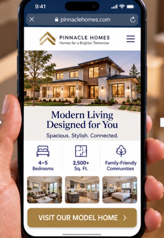 Home builder landing page