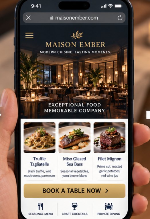 Restaurant landing page